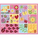  Kids Teach Me Numbers Educational Rugs- Multi-Color