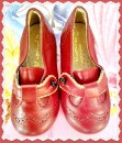 Aladino Infant Girls Red Leather shoes- Size 20/21 (Made in Spain)