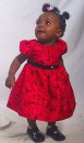 La Princess Infant Toddler Girls' Sleeveless Floral Taffeta - Red