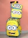 Despicable Me 3d Eva Trolley Backpack with Lunch bag & Pencil Case- 17inches