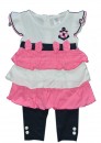 Ashley's Baby girl tiered top and leggings set- 3mths, 6mths