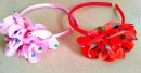  Polka Dot Flower Alice Bands- assorted colours