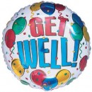 Anagram GET WELL Helium Foil Balloon- 18inches