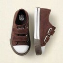 The Children's Place Boys Rockstar lazer Velcro sneaker (Brown)