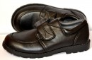 Hush Puppies Jamie Boys Velcro Strap Black Shoes- Shoe sizes 24-30