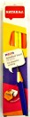 Nataraj 10pack Neon Bonded Lead HB Pencils with free sharpener and eraser (included)