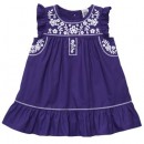 Carter's Purple embroidered cotton dress - 9mths- OUT OF STOCK