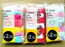100% Cotton 6pack girls briefs- 4-5yrs, 5-6yrs, 6-7yrs, 8-9yrs