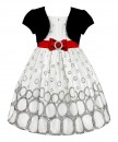 Love Ivory & Black Glitter Circles Dress & Shrug (3-5yrs)