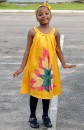 Timole Mustard yellow Embroidered Dress with Beaded Neckline- 6yrs, 8yrs, 10yrs