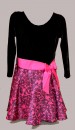 Jessica Ann Girl's Long-sleeve Velvet Party Dress - Pink/fuchsia - 6x