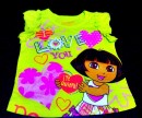 Dora the Explorer Frilly Sleeve Tee- Size 6-9,12 ,24mths & 3T