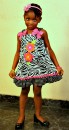 SweetHeart Rose Zebra Bow Dress- 2, 3, 4yrs