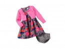 Carter's Baby-girls Cardigan Dress Set- Gray & Pink (18mths)