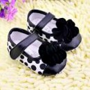 Mothercare Petals & Polka Dots Pre-Walker Shoe, Black - Size 2 (6-9mths)