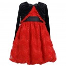Jessica Ann Red & Black Sequin Shrug Set- 2yrs, 5yrs