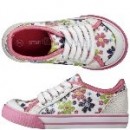 Smartfit Toddler Girls Flower Lace up sneakers- Size 6