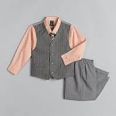 Dockers Taupe Boys 4 Piece Vest Set- 5yrs