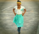 Sindiboy Turkey Mint Pleat dress with jacket- 5, 6yrs