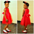 La Princess Embellished Red Dress- 4T(20% OFF)