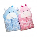 SOFT TOUCH DELUXE HOODED INFANT WRAP (PINK, BLUE)