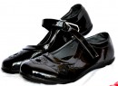 XS Girls Black Patent Shoes Size37/ UK 4