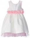 Jayne Copeland Little Girls' Faux-Silk Dress with Rosette Waist- 2T