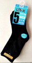 Lark 5-pack Cotton Crew Socks- Black 