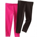 Carter's Infant Girls Pink and Brown Leggings 2 Pack- 9mths