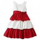 Cinderella Bubble-tiered dress-Red and Cream (12mths,2yrs,4yrs)