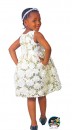 Blueberi Boulevard Sequined Soutache Dress - Ivory / Pink