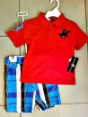Beverly Hills Polo Club 2 piece Polo & Plaid Shorts- 2T