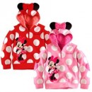 Disney Minnie Mouse Polka Dots Hoodie (3mths-24mths)- only pink left