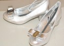 Nina Kids Silver Ankle Strap Shoes- Size 1,2,3,4,5 (size 31-35)