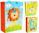 3d Animal design Jumbo A3 Paper Gift Bag- sold in dozens