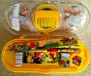 Character 8 in 1 stationery Case- Includes Notepad, Case, 2 pencils, ruler, sharpener, eraser, comb and mirror