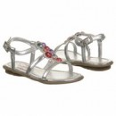  Kenneth Cole Reaction lHeart Felt 2 Silver/Multi Sandals- Size 35