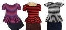 Jade Girls Stripe Peplum Top and Lace Skirt Outfit (8-12yrs)