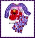 Elmo Loves You Sesame Street Violet Girls Pyjamas - 2T, 3T