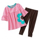 Carters 2-piece Stripe top with flower applique &pant set- 18mth, 24mths