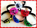 Girls Big Rose Fabric Hair Alice Band- WIDE BAND