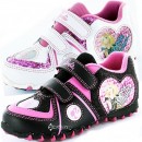 Girls Barbie 100% Fabulous Trainers Shoe Sizes 8-13 (Black , White)
