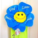 Smile God loves you kids flower growth chart- 3 colours- Blue, Pink, Purple