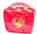 Technoplast Plastic Princess Lunch box with Plate and bottle
