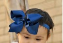 Girls' Grosgrain Ribbon Big Bow Elastic Headbands 