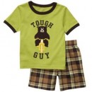 Carter's tough guy 2pc Top & Plaid Shorts- 24m