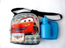 Double Compartment Lunch Bag (with plate and bottle)- Cars & Spiderman