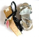 Crocs Girls Wedge Sandals- Black and Silver