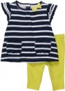 Carter's Girls 2 Piece Capri Set Navy & Lime Green- 6mths