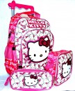 Hello Kitty Embroidered face 3 in 1 Trolley backpack